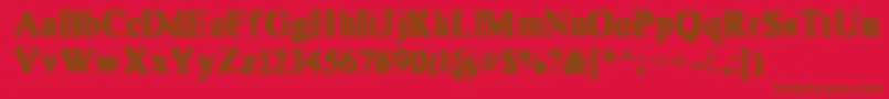 fuente Vibrato – Fuentes Marrones Sobre Fondo Rojo