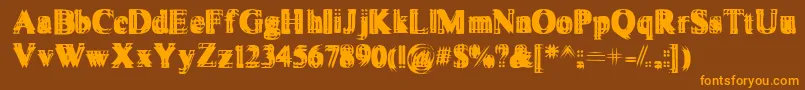 Шрифт Vibrato – оранжевые шрифты на коричневом фоне