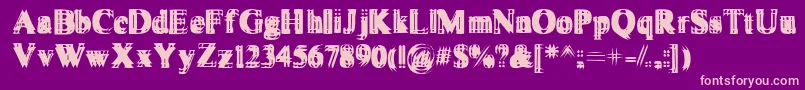 Шрифт Vibrato – розовые шрифты на фиолетовом фоне