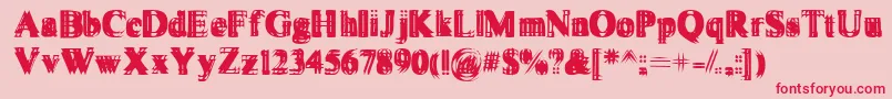 Vibrato Font – Red Fonts on Pink Background