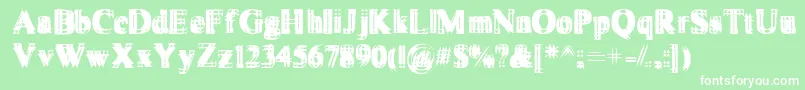 Vibrato Font – White Fonts on Green Background