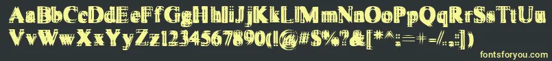 Vibrato Font – Yellow Fonts on Black Background