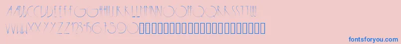 Metropolis Font – Blue Fonts on Pink Background