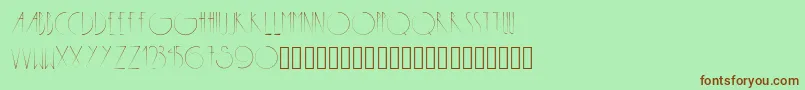 Metropolis Font – Brown Fonts on Green Background