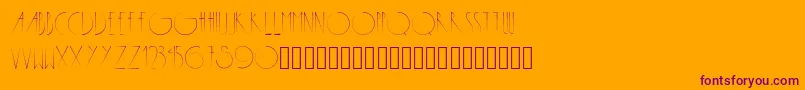 Metropolis Font – Purple Fonts on Orange Background
