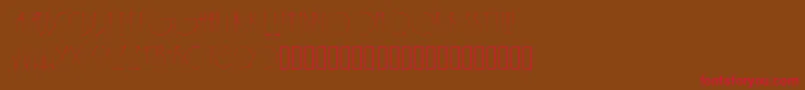 Metropolis Font – Red Fonts on Brown Background