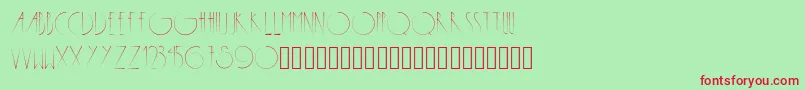 Metropolis Font – Red Fonts on Green Background