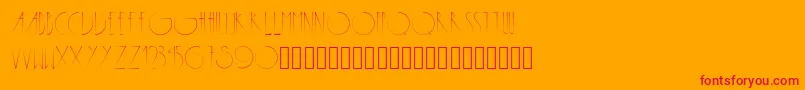 Metropolis Font – Red Fonts on Orange Background
