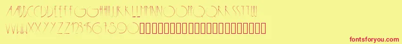 フォントMetropolis – 赤い文字の黄色い背景