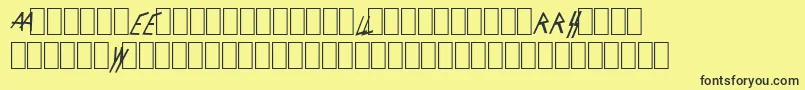SlayerLogo Font – Black Fonts on Yellow Background