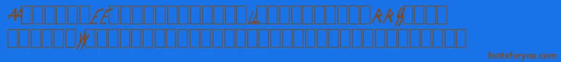 SlayerLogo Font – Brown Fonts on Blue Background