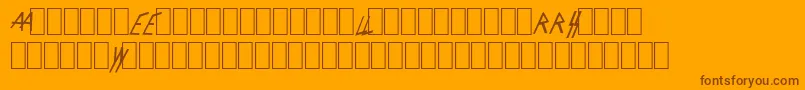 SlayerLogo Font – Brown Fonts on Orange Background