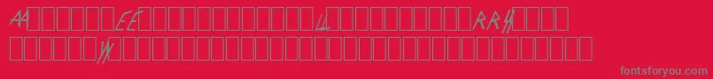 Fonte SlayerLogo – fontes cinzas em um fundo vermelho