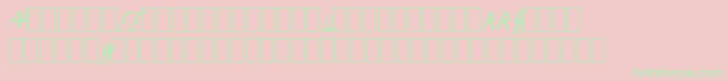 SlayerLogo Font – Green Fonts on Pink Background