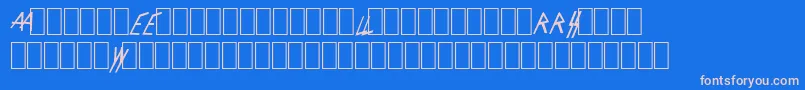 SlayerLogo Font – Pink Fonts on Blue Background