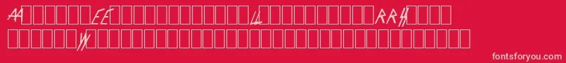 Fonte SlayerLogo – fontes rosa em um fundo vermelho