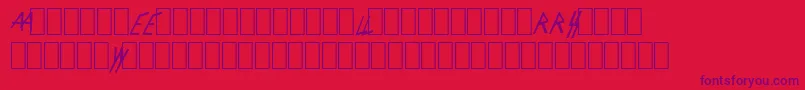 SlayerLogo Font – Purple Fonts on Red Background