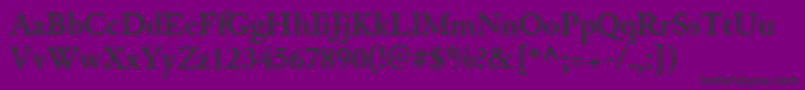 フォントJunicodeBold – 紫の背景に黒い文字