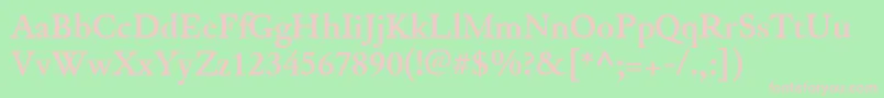 JunicodeBold Font – Pink Fonts on Green Background