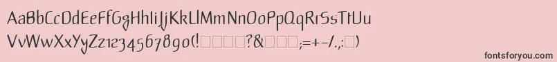 LinotypeMild Font – Black Fonts on Pink Background