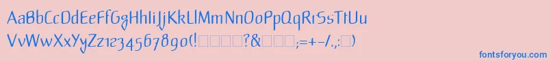 LinotypeMild Font – Blue Fonts on Pink Background