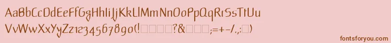 LinotypeMild Font – Brown Fonts on Pink Background