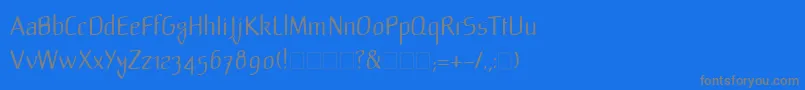 LinotypeMild-Schriftart – Graue Schriften auf blauem Hintergrund