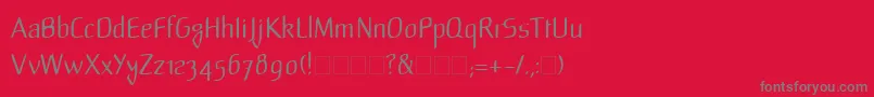 LinotypeMild Font – Gray Fonts on Red Background