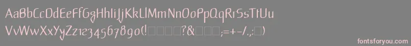LinotypeMild Font – Pink Fonts on Gray Background