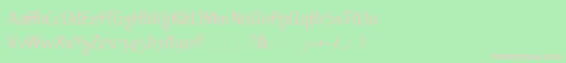 LinotypeMild Font – Pink Fonts on Green Background