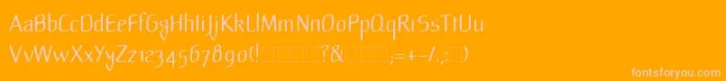LinotypeMild Font – Pink Fonts on Orange Background