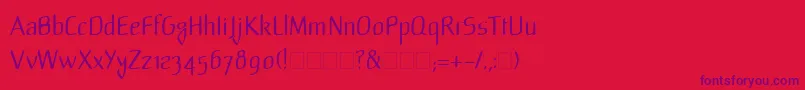 LinotypeMild Font – Purple Fonts on Red Background