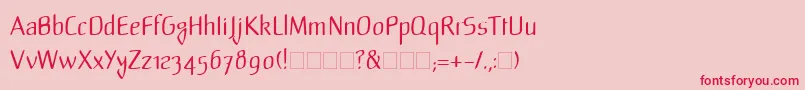 LinotypeMild-Schriftart – Rote Schriften auf rosa Hintergrund