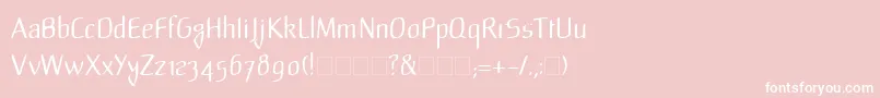 LinotypeMild Font – White Fonts on Pink Background