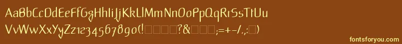 LinotypeMild Font – Yellow Fonts on Brown Background