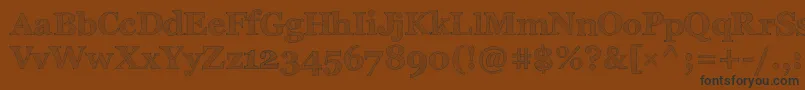 ArchisticoNormal Font – Black Fonts on Brown Background