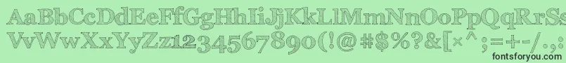 フォントArchisticoNormal – 緑の背景に黒い文字