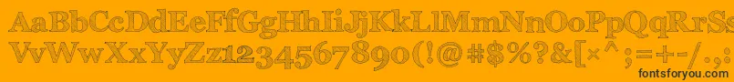 ArchisticoNormal Font – Black Fonts on Orange Background