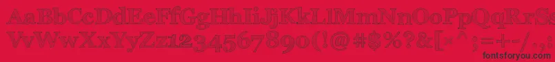 ArchisticoNormal Font – Black Fonts on Red Background