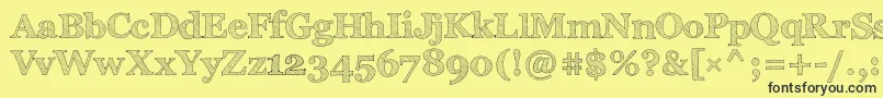 ArchisticoNormal Font – Black Fonts on Yellow Background