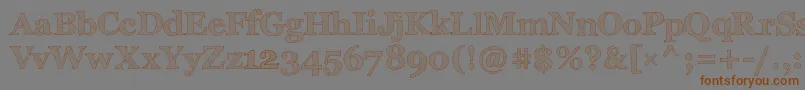 ArchisticoNormal Font – Brown Fonts on Gray Background