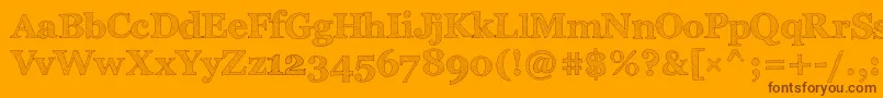 ArchisticoNormal Font – Brown Fonts on Orange Background