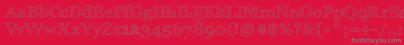 ArchisticoNormal Font – Gray Fonts on Red Background