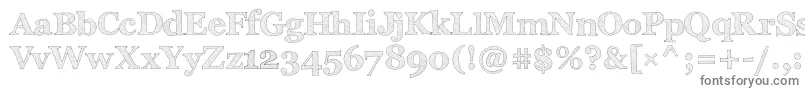 フォントArchisticoNormal – 白い背景に灰色の文字