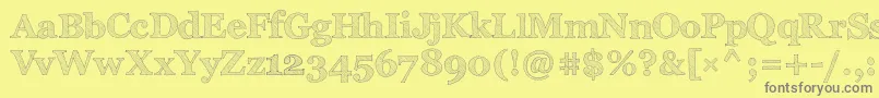 ArchisticoNormal Font – Gray Fonts on Yellow Background