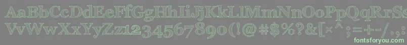 ArchisticoNormal Font – Green Fonts on Gray Background
