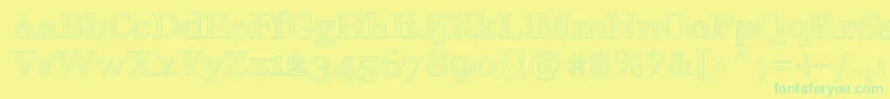 ArchisticoNormal Font – Green Fonts on Yellow Background