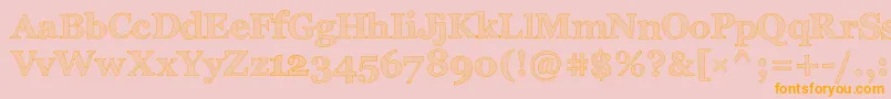 ArchisticoNormal Font – Orange Fonts on Pink Background