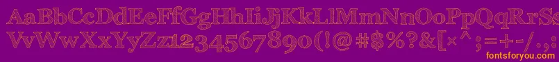 ArchisticoNormal Font – Orange Fonts on Purple Background