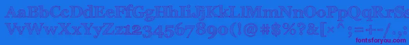 ArchisticoNormal Font – Purple Fonts on Blue Background